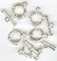 5 Sets of 22mm Large Silver Plated Toggles